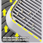 Cat Litter Box Step and Litter Catcher Ramp – Anti-Tracking Non-Slip Litter Mat with Filter Function for Easy Cleaning