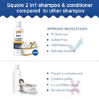 Deodorizing Pet Shampoo and Conditioner 300ml – PH Balanced Moisturizing Bath Foam for Dogs & Cats