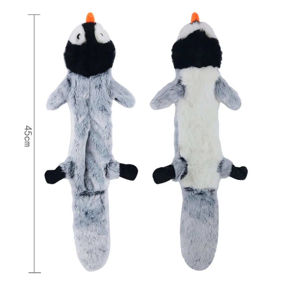 Stuffing-Free Squeaky Dog Toy – Funny Animal Plush Crinkle Toy for Durable Interactive Play
