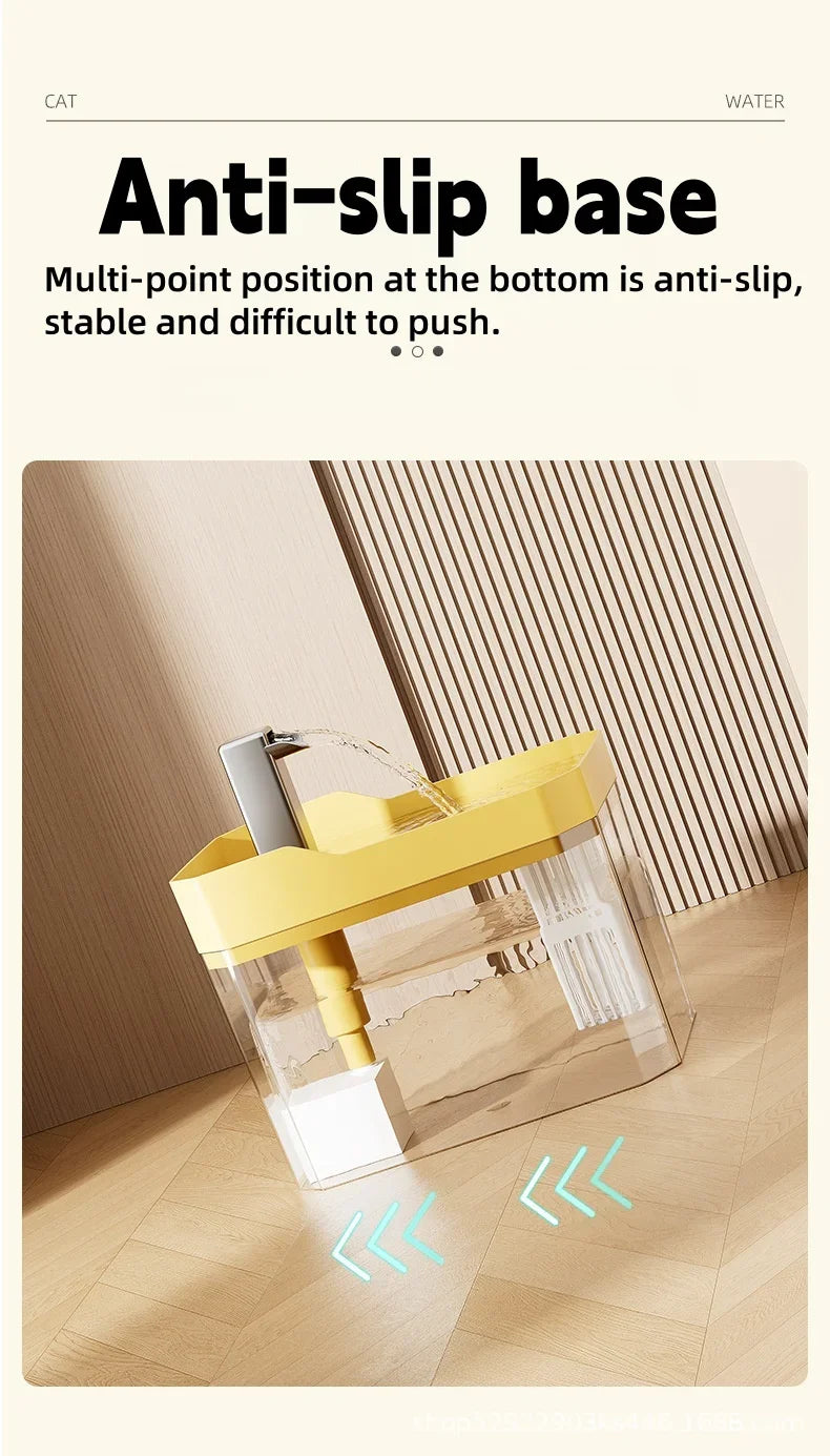 1.5L Automatic Cat Water Fountain – USB Pet Drinking Dispenser with Filter & Quiet Pump