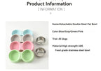 Double Stainless Steel Pet Bowls with Non-Slip Base (Food & Water)