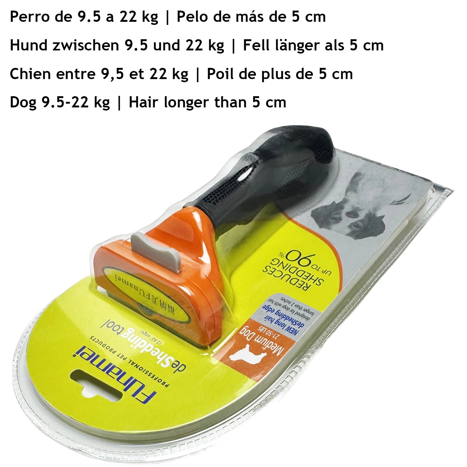 Dog & Cat Deshedding Grooming Brush | Undercoat Hair Remover Comb for Long & Short Hair