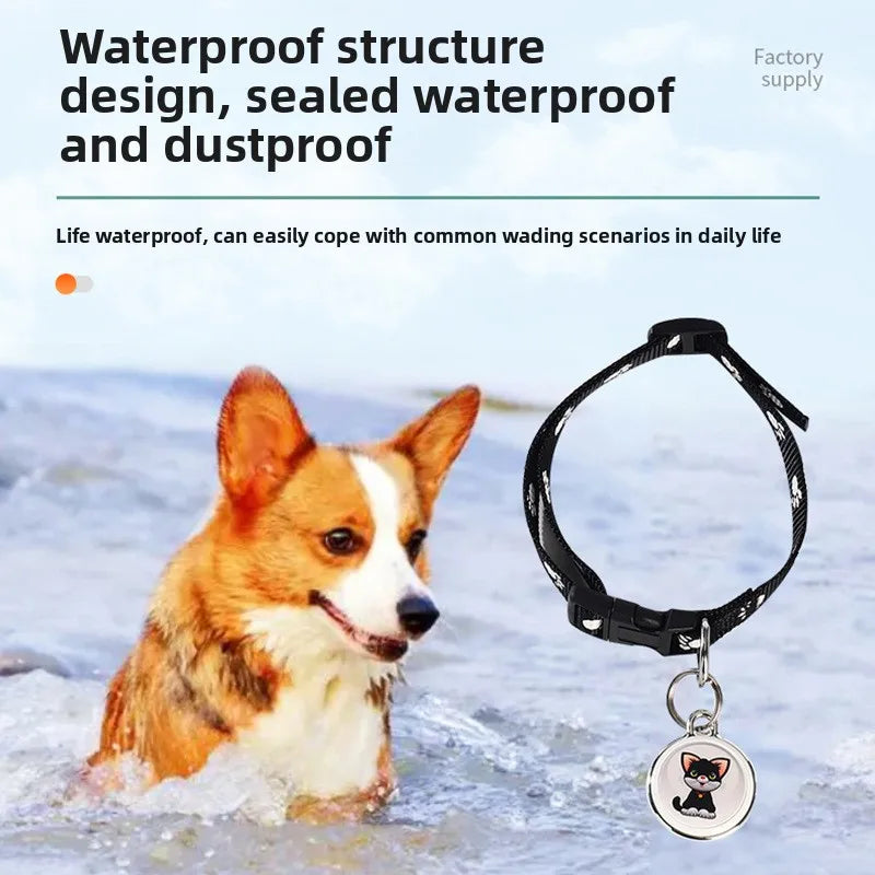 Bluetooth Pet GPS Tracker Collar for Dogs & Cats – Waterproof Locator