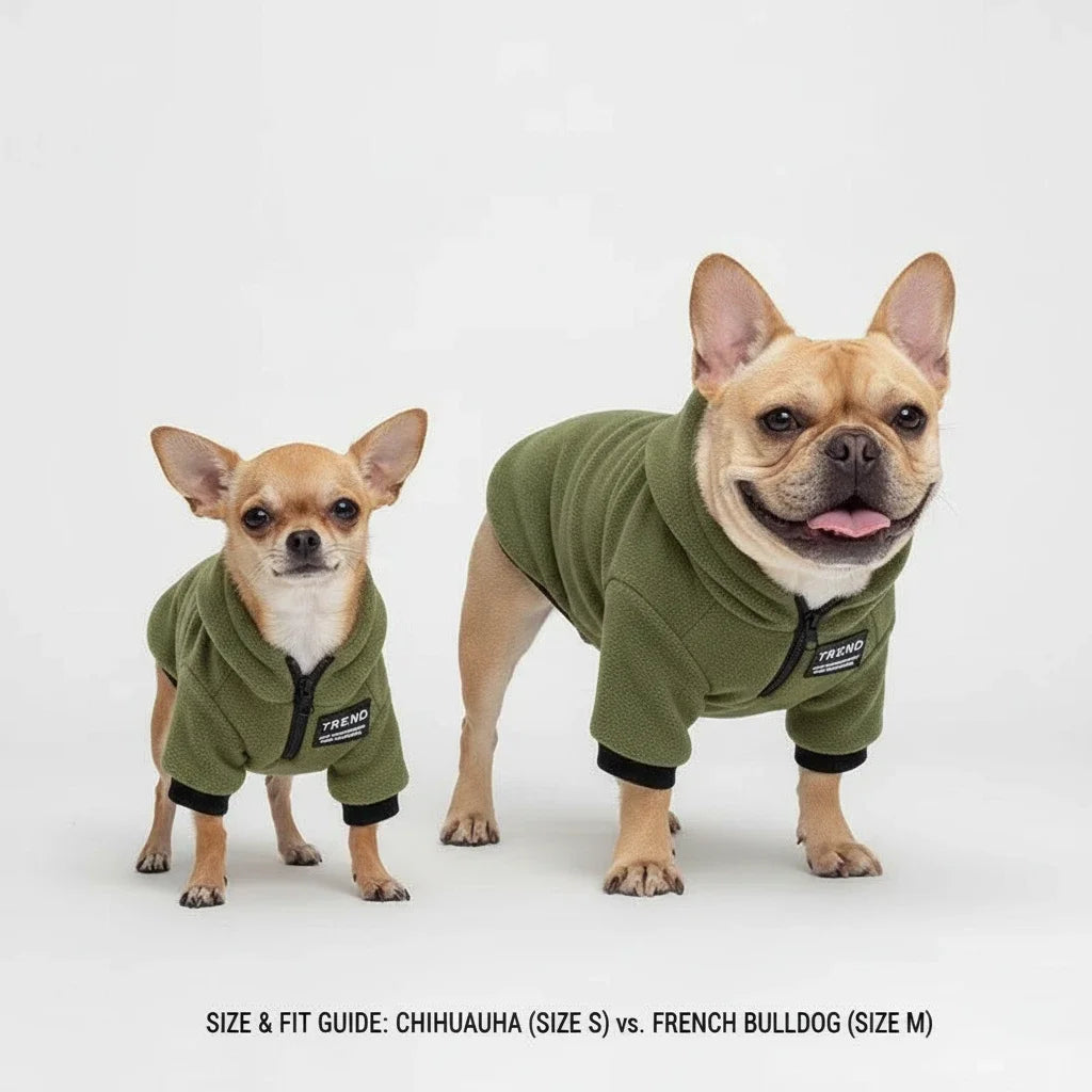Warm Fleece Dog Hoodie Winter Thermal Pullover for Small Dogs Schnauzer Teddy Pomeranian