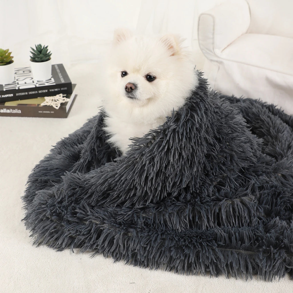 Plush Dog Blanket and Warm Pet Bed for Small Medium Large Dogs and Cats | Washable Puppy Sleeping Mat