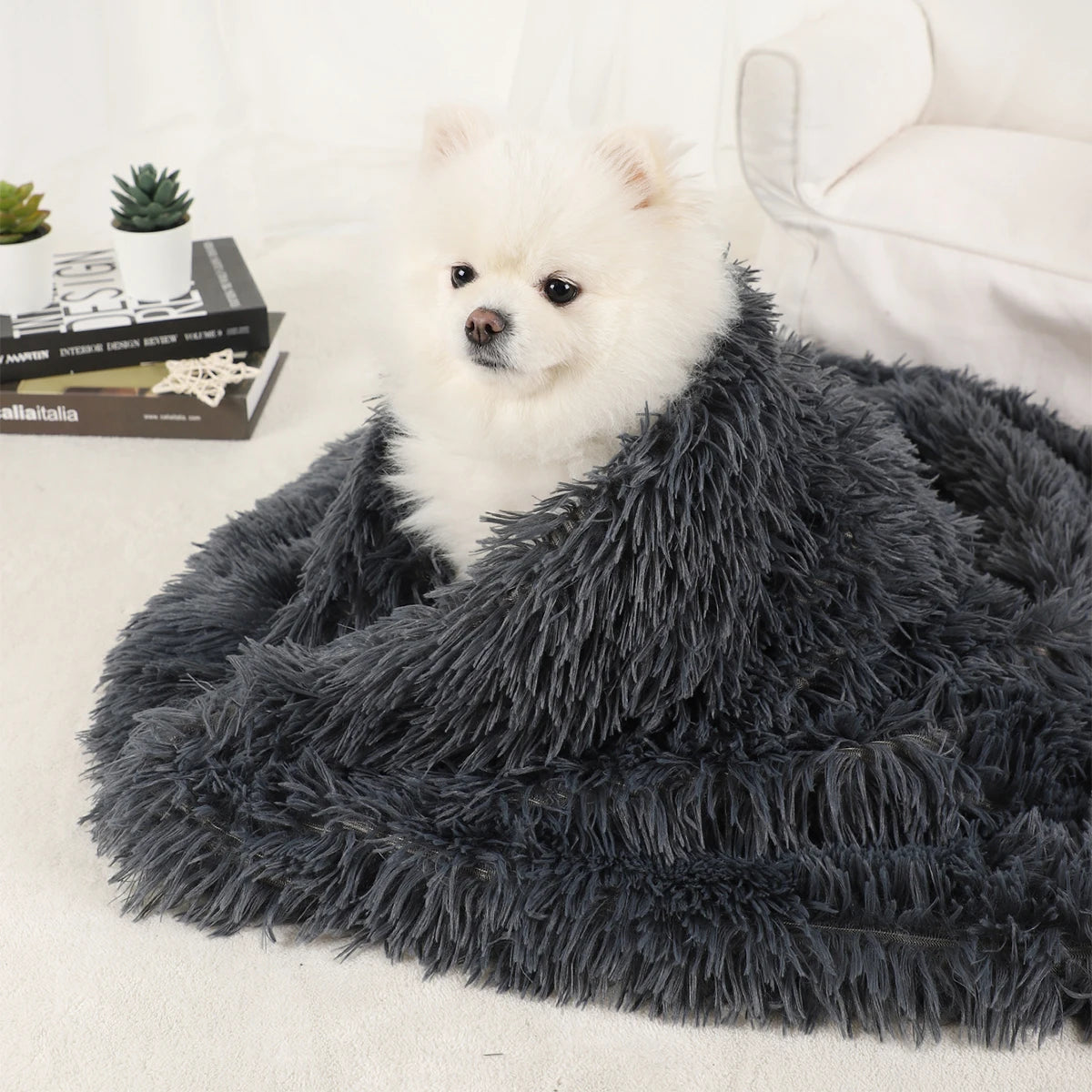 Plush Dog Blanket and Warm Pet Bed for Small Medium Large Dogs and Cats | Washable Puppy Sleeping Mat