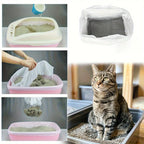 5PCS/10PCS Washable Cat Litter Filters for Litter Box Liners – Reusable Cat Litter Net Bags, Easy-Clean Pet Litter Box Accessories XL