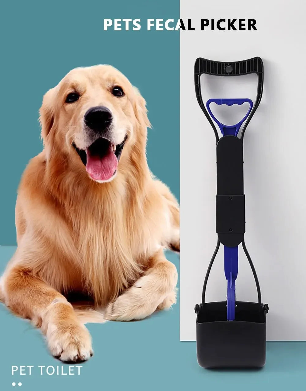 Dog Pooper Scooper with Long Handle – Easy Clean Pet Waste Picker Tool