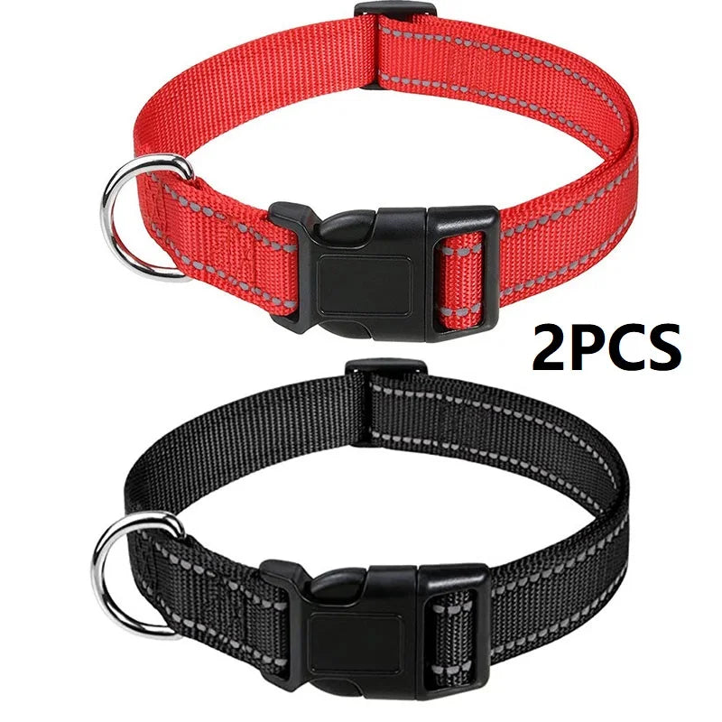 Decorative Choker Dog Collar for Small Puppies – Adjustable Nylon Pet Neck Collar