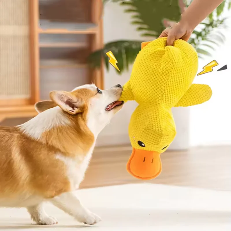 Duck Dog Toy Plush Chew Resistant Squeaky Toy – Soft Quacking Companion for Small and Large Dogs