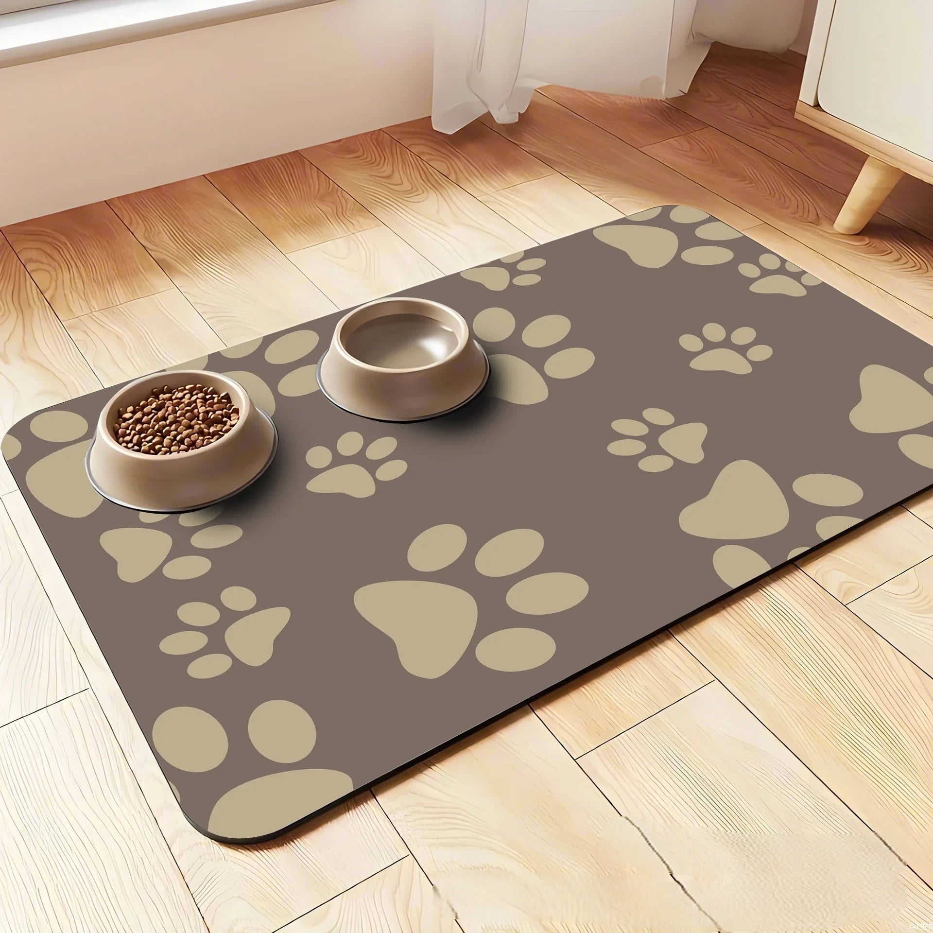 VIKAMA Cartoon Pet Floor Mats Diatomite Non-Slip Water Absorption Wear-Resistant Leakage Easy To Clean Dog Food Mat Cat Food Mat