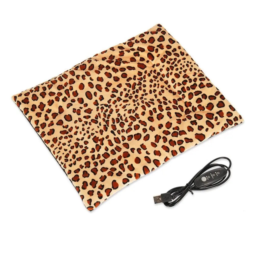 USB Pet Heating Pad Soft Plush Electric Blanket for Dogs and Cats | Washable Warm Bed Mat for Winter Puppies and Kittens