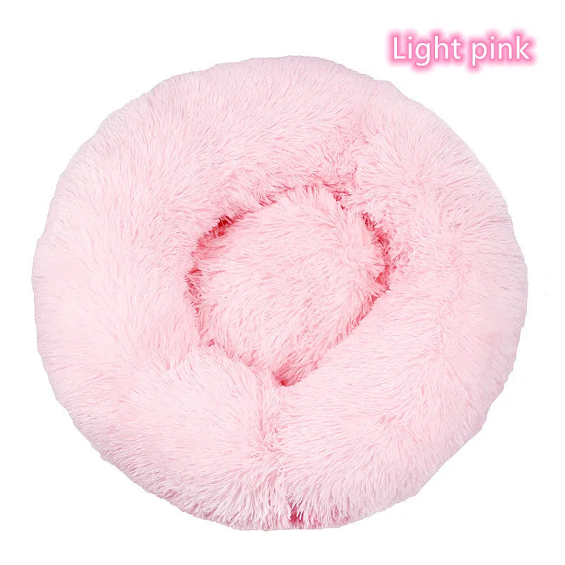 Super Soft Plush Cat Bed – Washable Donut Pet Bed for Cats and Small Dogs
