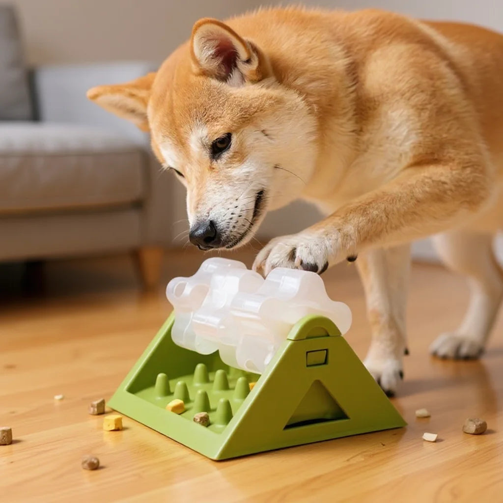 Interactive Dog Food Dispenser Toy – Puzzle Slow Feeder & Treat Dispenser