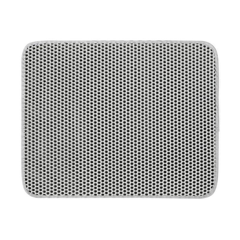 Large Waterproof Double Layer Cat Litter Mat – EVA Honeycomb Litter Trapper with Non-Slip Base for Cats and Kittens