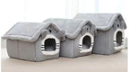 Indoor Warm Dog House Tent Bed for Small Dogs & Cats – Removable Washable Cushion All-Season Pet Kennel
