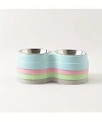 Double Stainless Steel Pet Bowls with Non-Slip Base (Food & Water)