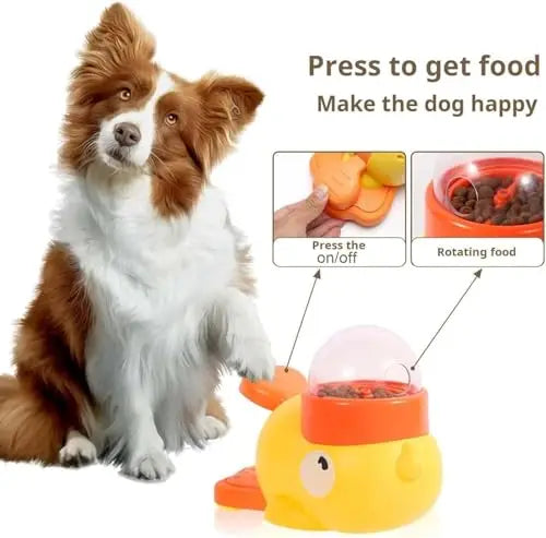 Duck-Shaped Slow Feeder Dog Bowl – Anti-Choking Interactive Snack Dispenser