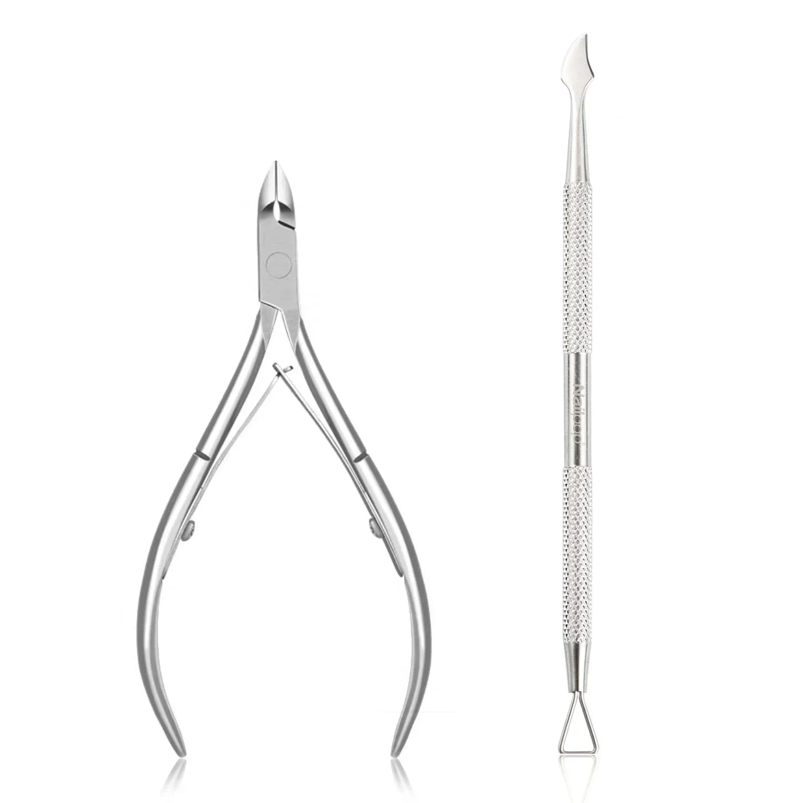 Nailpop Stainless Steel Cuticle Pusher Tool – Professional Nail Cleaner for Manicure & Pedicure, Nail Care & Dead Skin Remover Kit (NT-001-C)