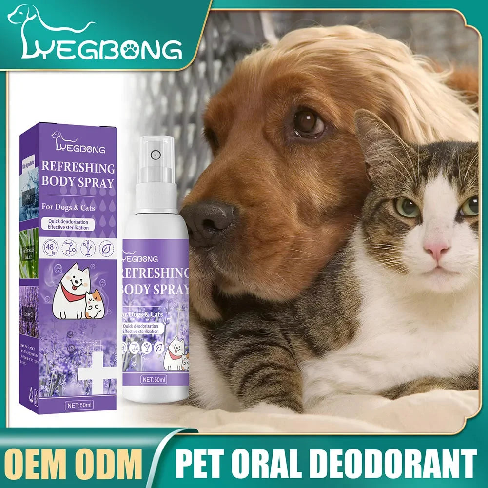 Lavender Pet Deodorizer Spray for Dogs and Cats – Long Lasting Odor Remover & Fresh Scent Perfume Spray 50ml