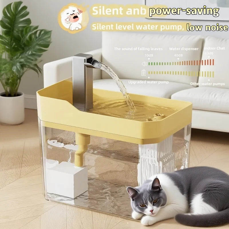 1.5L Automatic Cat Water Fountain – USB Pet Drinking Dispenser with Filter & Quiet Pump