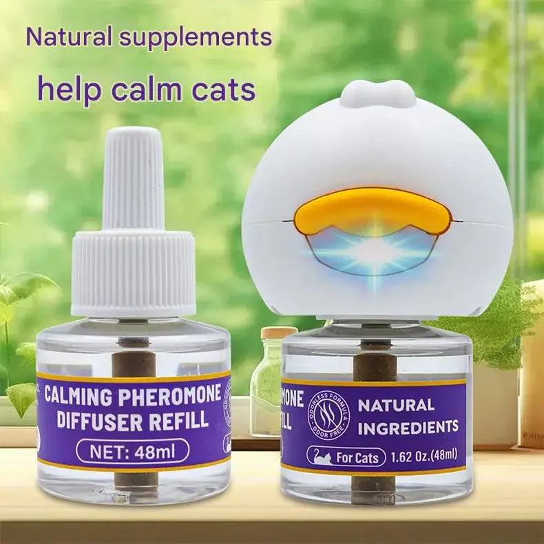 4-in-1 Pet Pheromone Diffuser for Cats andDogs | Electric Stress Relief & Calming Odorless Diffusion Set
