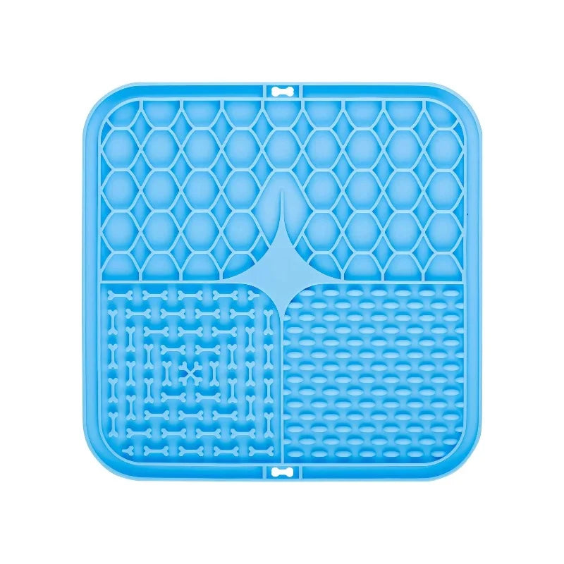 Silicone Dog Lick Mat Slow Feeder – Suction Cup Feeding Mat for Bathing, Training & Anxiety Relief