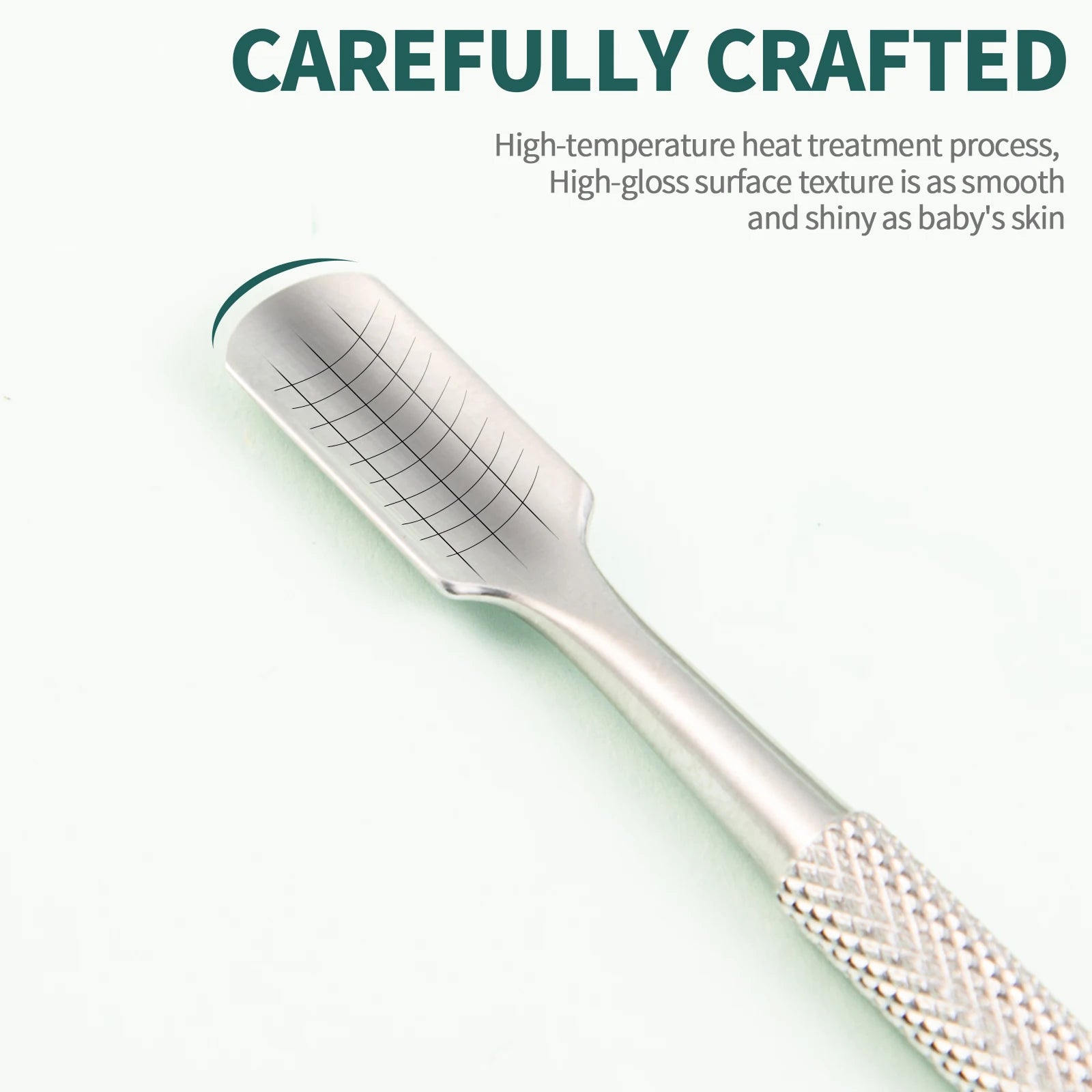 Nailpop Stainless Steel Cuticle Pusher Tool – Professional Nail Cleaner for Manicure & Pedicure, Nail Care & Dead Skin Remover Kit (NT-001-C)