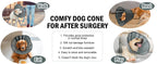 Soft Dog Cone Collar for Large and Extra Large Dogs | Adjustable Recovery E-Collar Alternative After Surgery