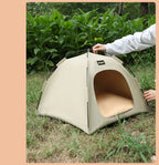 Tent Shape Cat Beds Removable Convenient Storage Pet Bed Portable Outdoor Travel Sunshade Cat and Dog Tent Pet Essentials