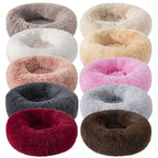 Super Soft Plush Cat Bed – Washable Donut Pet Bed for Cats and Small Dogs