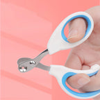 Circular Hole Pet Nail Scissors – Professional Dog & Cat Nail Clippers, Safe & Easy Toe Claw Trimmer for Small Pets, Anti-Slip Pet Grooming Tool