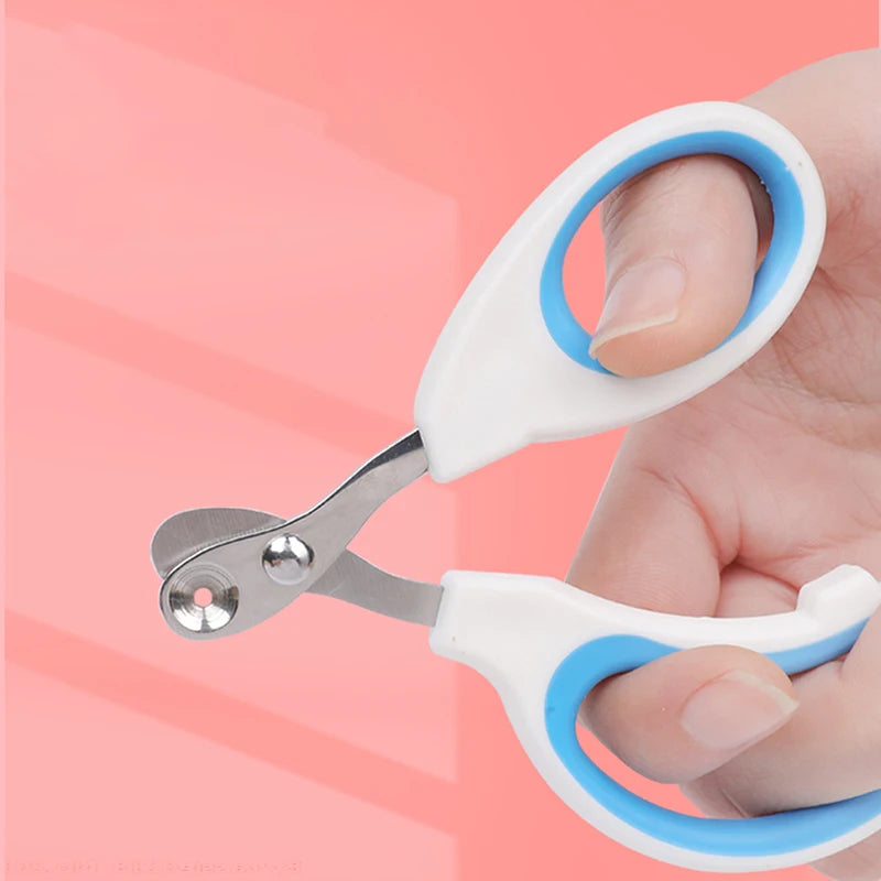 Circular Hole Pet Nail Scissors – Professional Dog & Cat Nail Clippers, Safe & Easy Toe Claw Trimmer for Small Pets, Anti-Slip Pet Grooming Tool