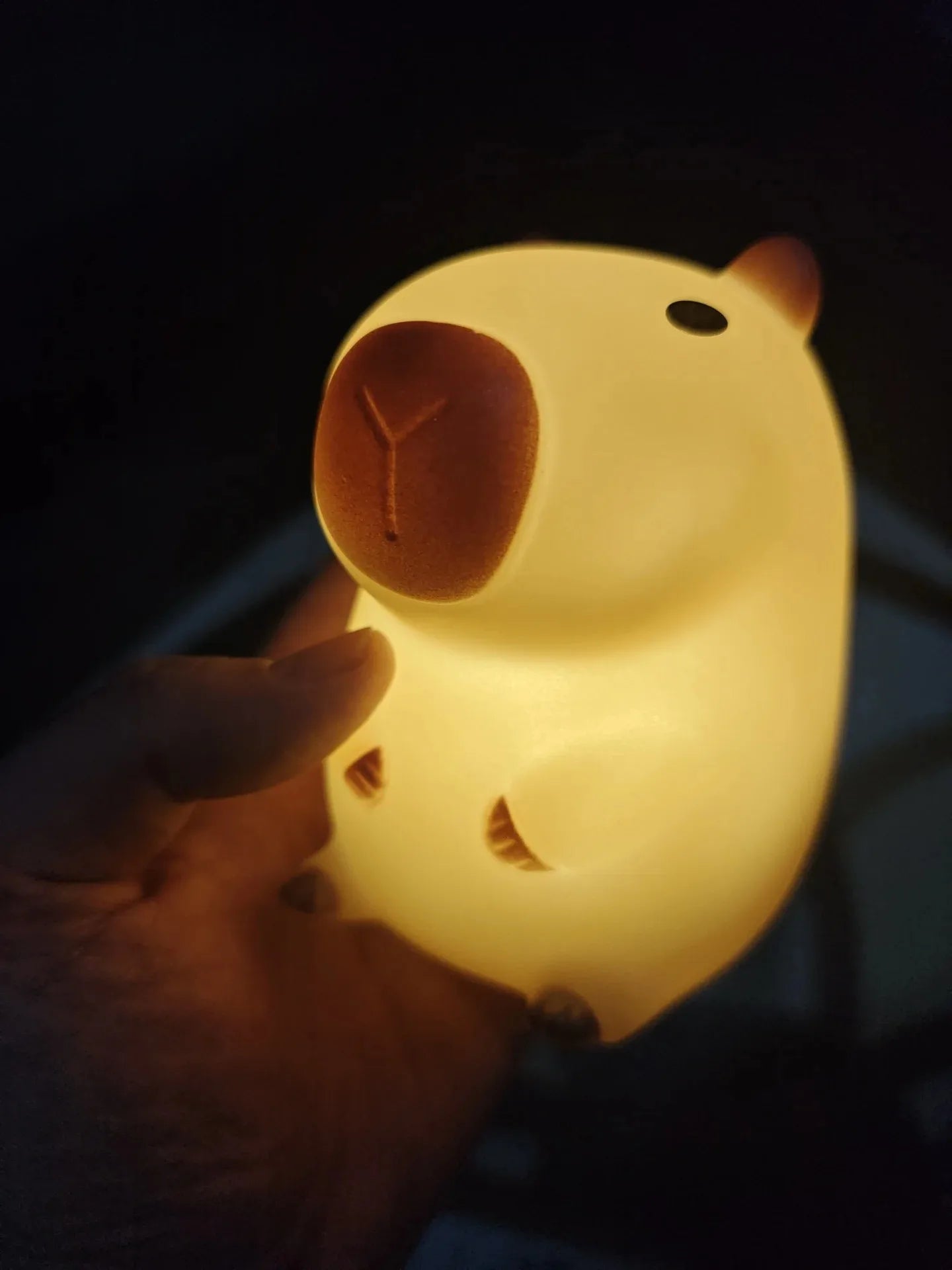 Cute Capybara Night Light – Silicone LED Cartoon Bedside Lamp for Room Decor and Gift