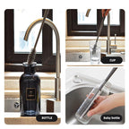 Silicone Bottle Cleaning Brush with Long Handle – Cup, Glass & Baby Bottle Scrubber Kitchen Cleaning Tool