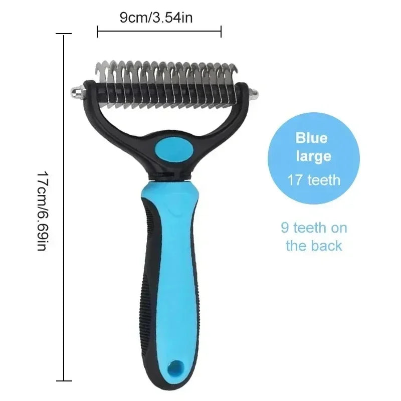 All-in-One Pet Deshedding Brush | Dog & Cat Grooming Tool for Hair Removal & Dematting