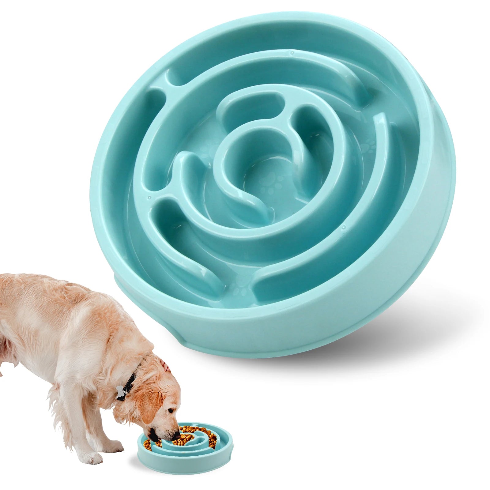 Slow Feeder Dog Bowl – Anti-Gulp Maze Design for Small, Medium & Large Dogs
