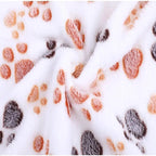 Soft Paw Print Pet Blanket for Dogs and Cats | Coral Fleece Warm Sleeping Pad All Seasons