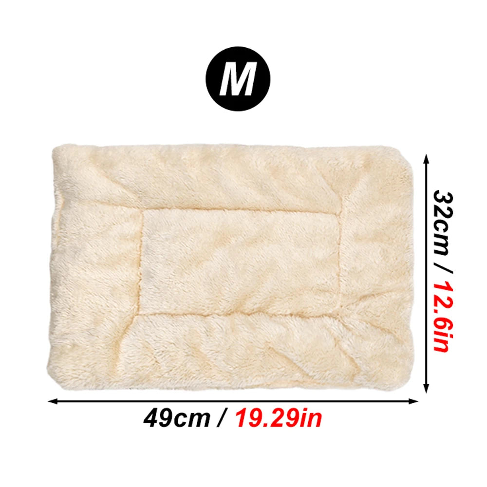 Reversible Plush Winter Pet Bed Mat for Small Animals | Soft Warm Sleeping Pad for Hamsters, Rabbits and Cats