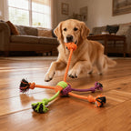 Durable Dog Rope Knot Toy – Bite Resistant Chew Rope for Tug, Teeth Cleaning & Interactive Play