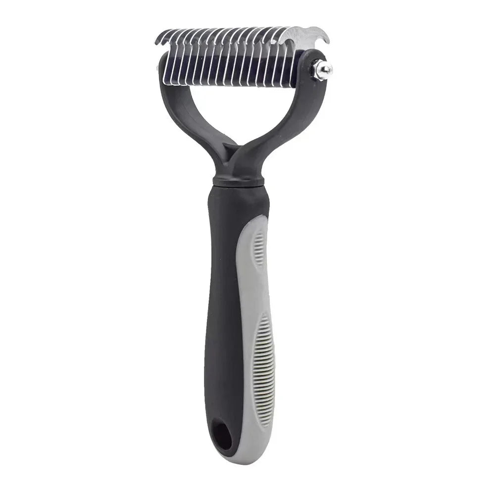 Professional Pet Deshedding Brush | Stainless Steel Dog & Cat Hair Remover Comb