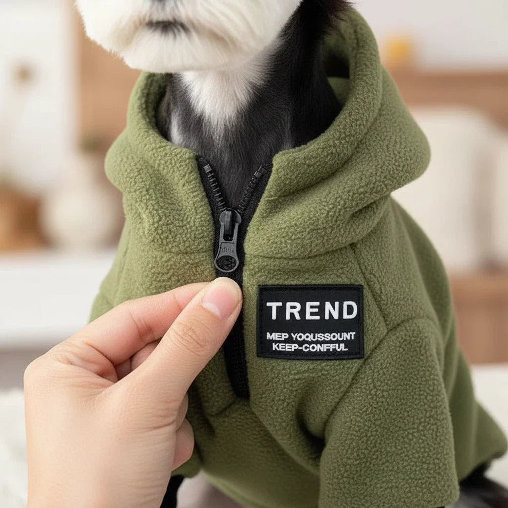 Warm Fleece Dog Hoodie Winter Thermal Pullover for Small Dogs Schnauzer Teddy Pomeranian