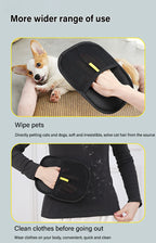Reusable Pet Hair Removal Gloves – Double-Sided Static Grooming & Fur Cleaner for Dogs & Cats