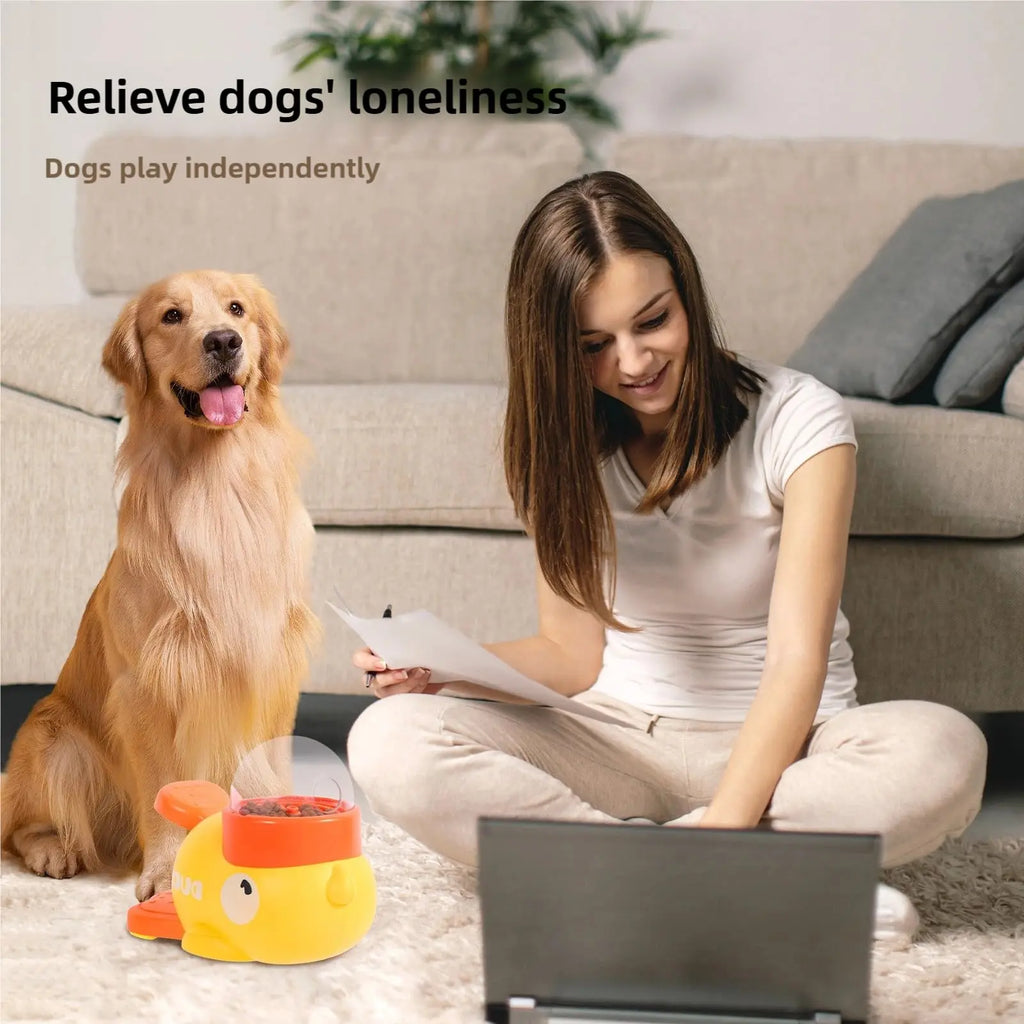Duck-Shaped Slow Feeder Dog Bowl – Anti-Choking Interactive Snack Dispenser