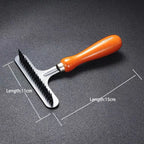 Pet Undercoat Rake Deshedding Tool | Wooden Handle Dog & Cat Grooming Brush