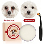 Pet Tear Stain Remover Paste for Dogs and Cats – Gentle Eye Cleaner and Eye Booger Remover with Soft Brush