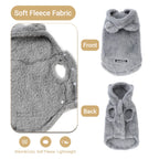 Soft Fleece Pet Dog Clothes Cute Hoodie Coat For Small Medium Dogs Cats Autumn Winter Puppy Hooded Jacket Sweater Pug Apparel