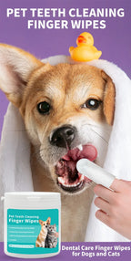 Disposable Pet Finger Toothbrush Wipes for Dogs cat Cats | Oral Teeth Cleaning Finger Covers