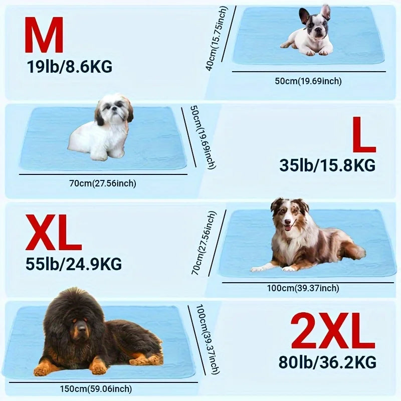 2025 Upgraded Ice-Cool Summer Pet Cooling Mat and Bed Sweat-Absorbent Fabric Available in 4 Sizes for Small Medium and Large Pet