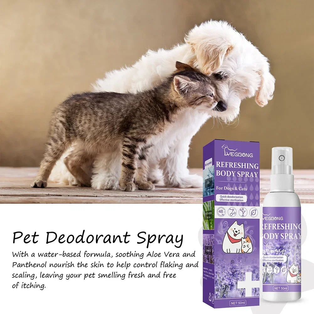 Lavender Pet Deodorization Spray 50ml – Natural Dog and Cat Perfume, Odor Remover & Coat Freshener